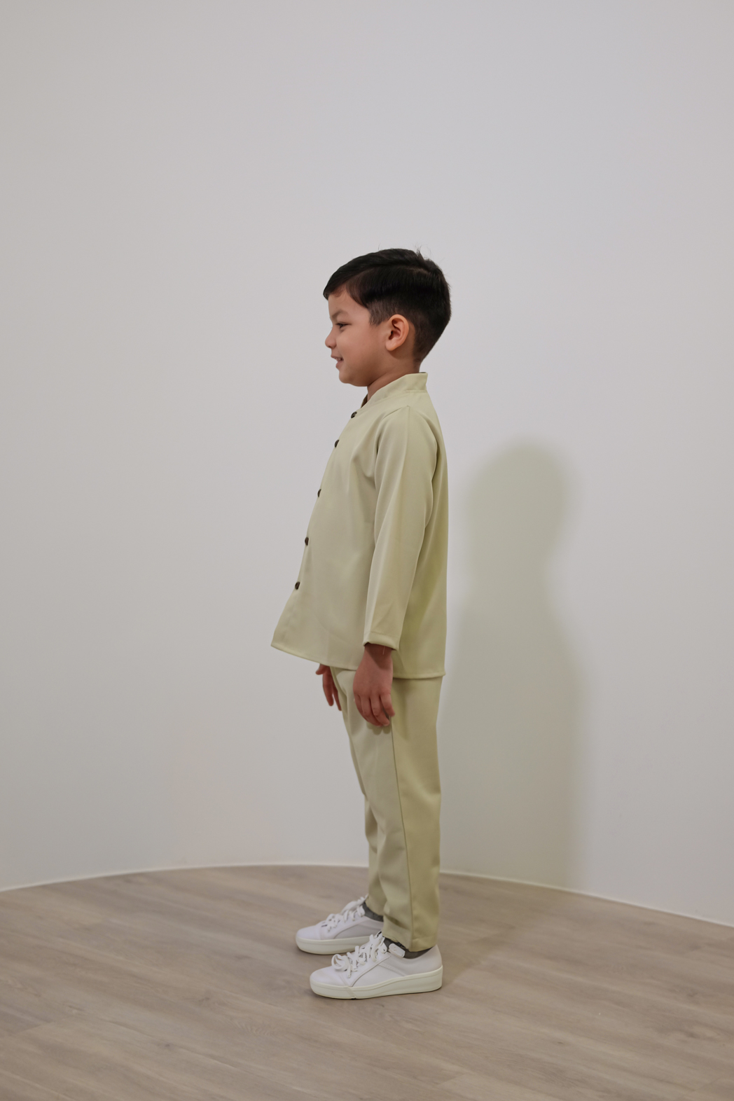 Anwar Boys Button-up Set - Green