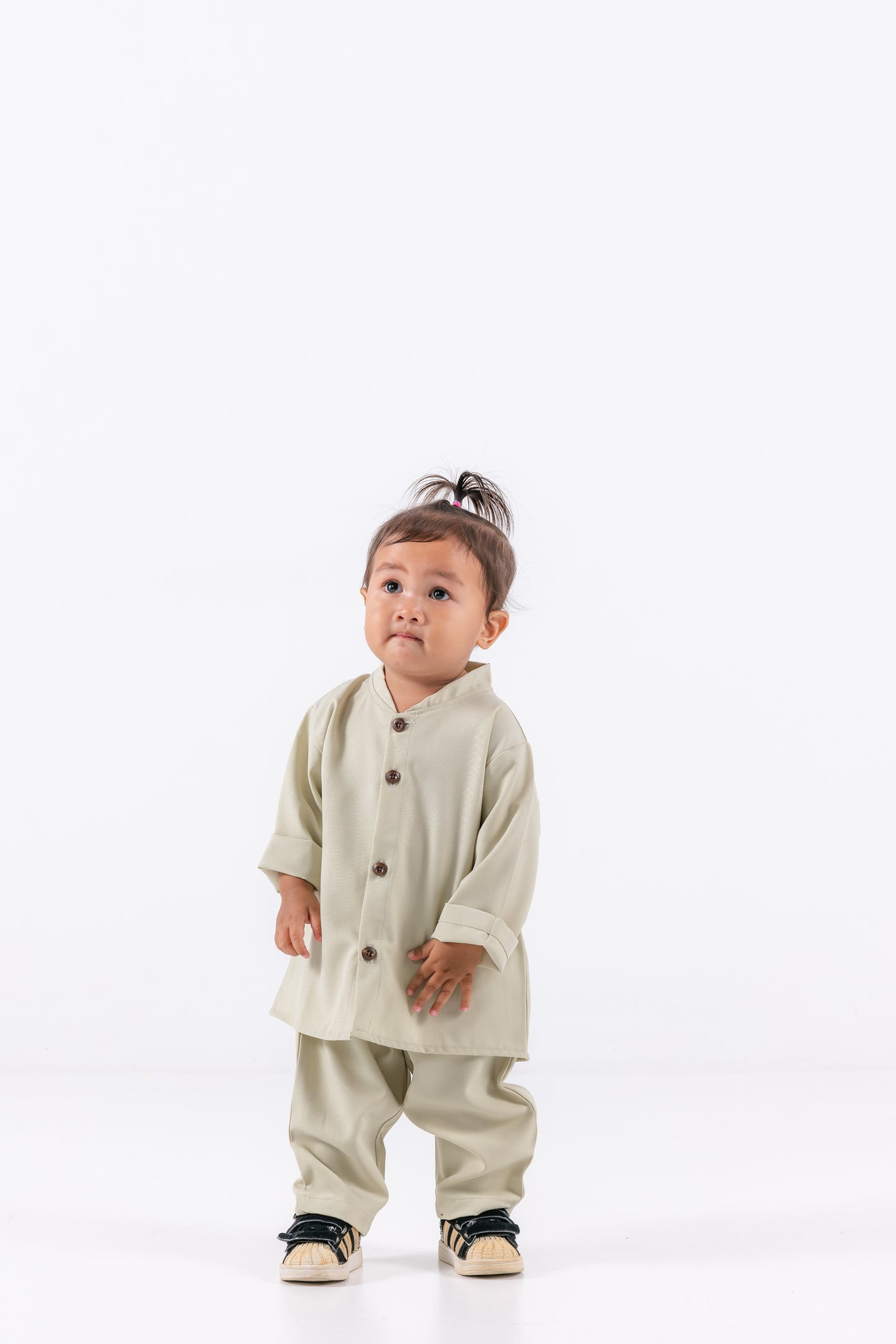 Anwar Boys Button-up Set - Green