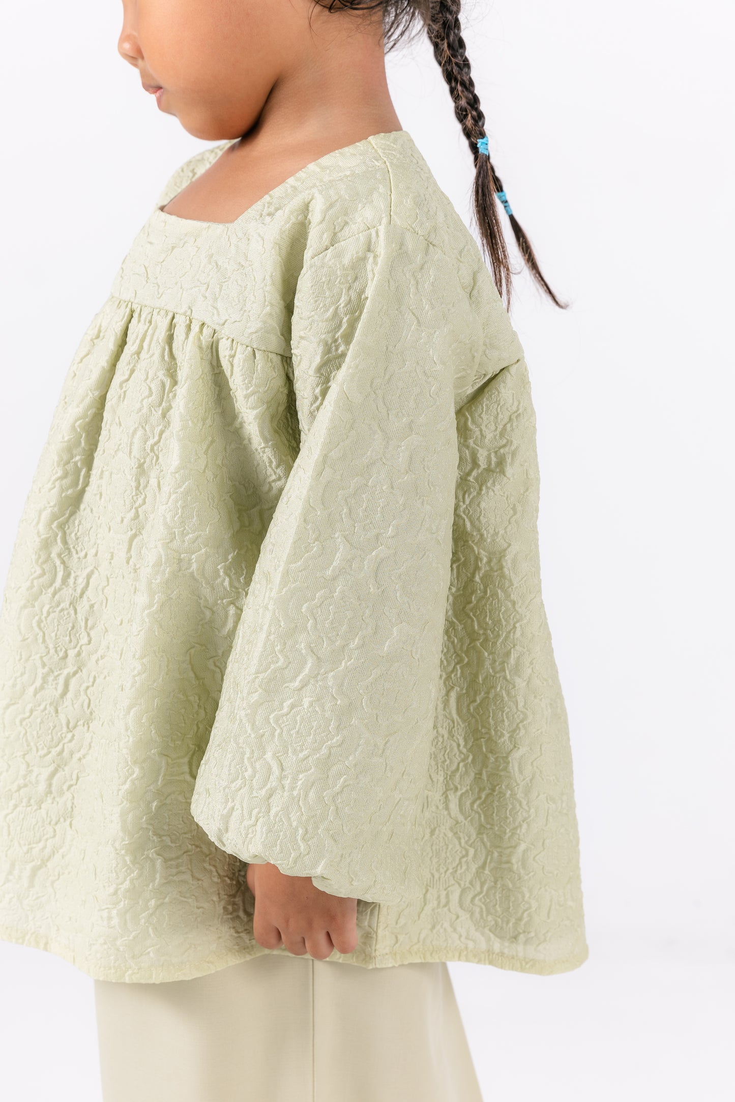 Iman Poofy Girls Kurung - Green