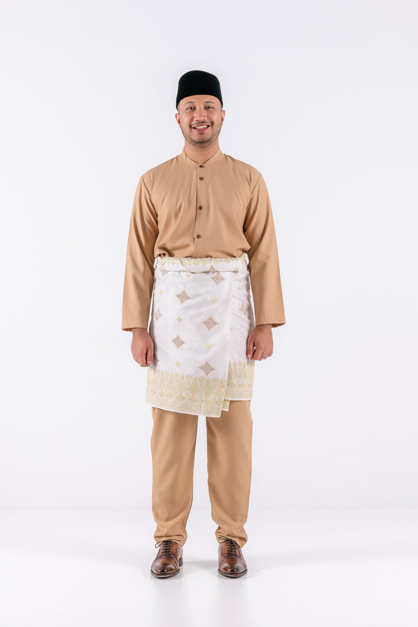 Nabil Men Button-up Set - Brown