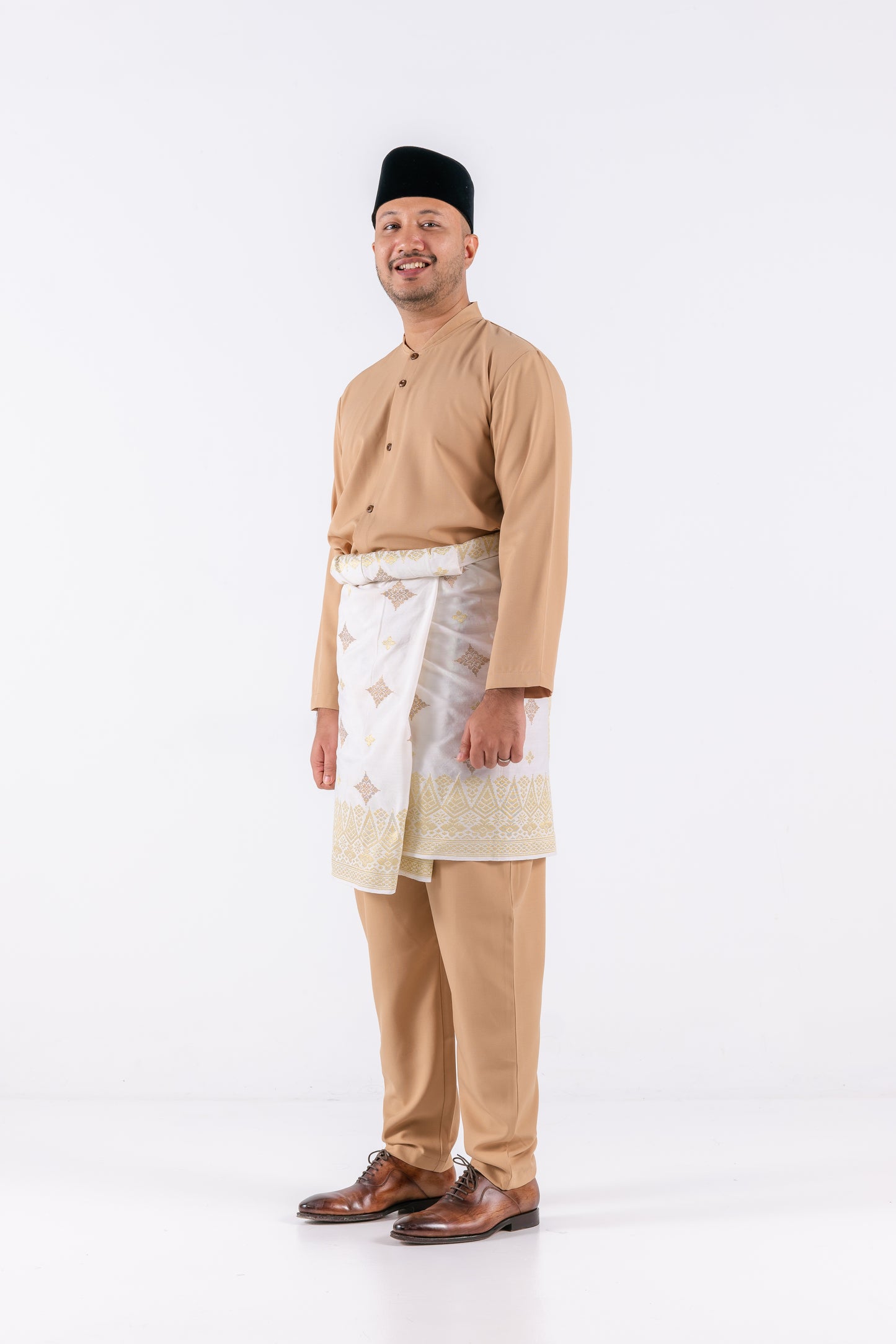 Nabil Men Button-up Set - Brown