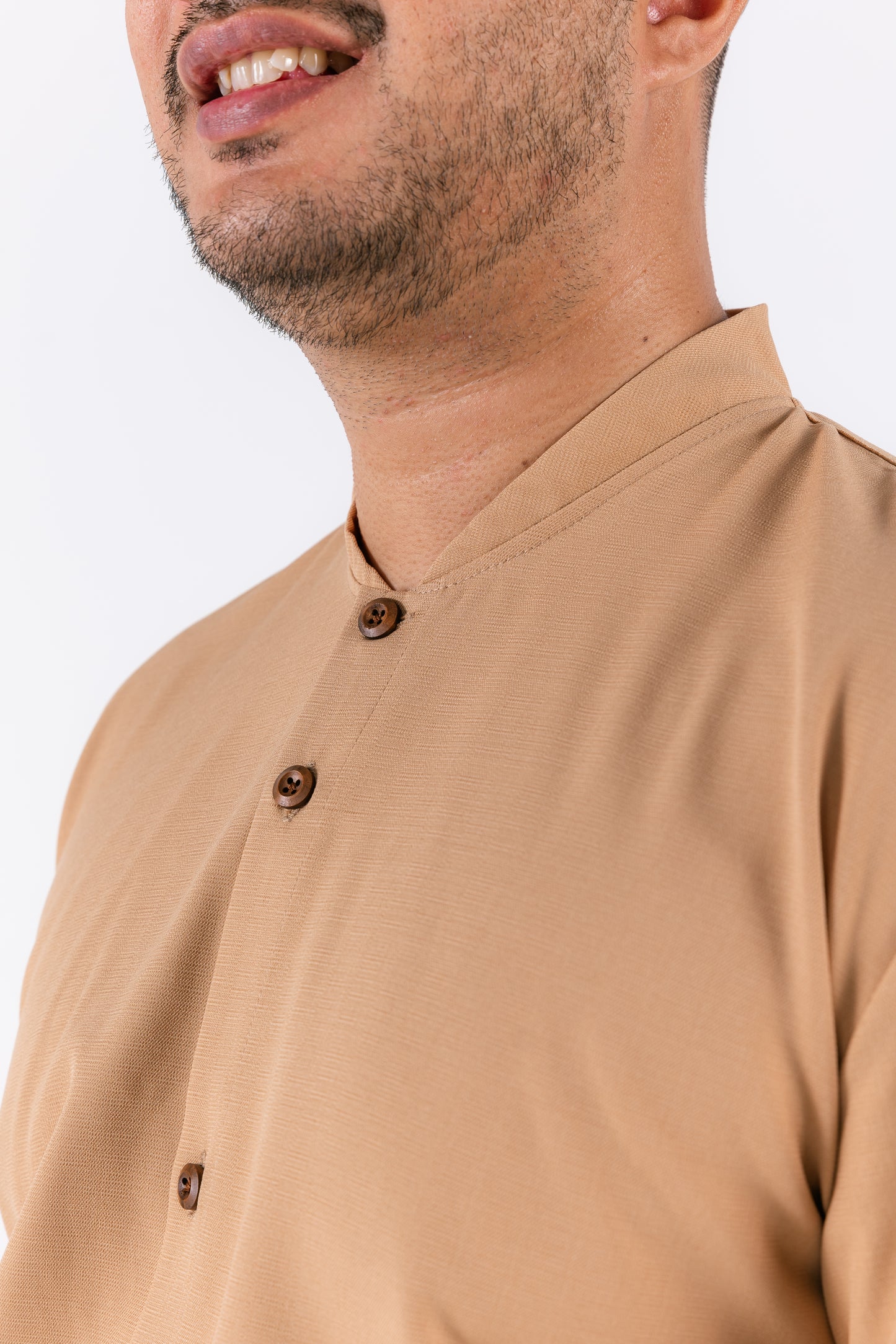 Nabil Men Button-up Set - Brown