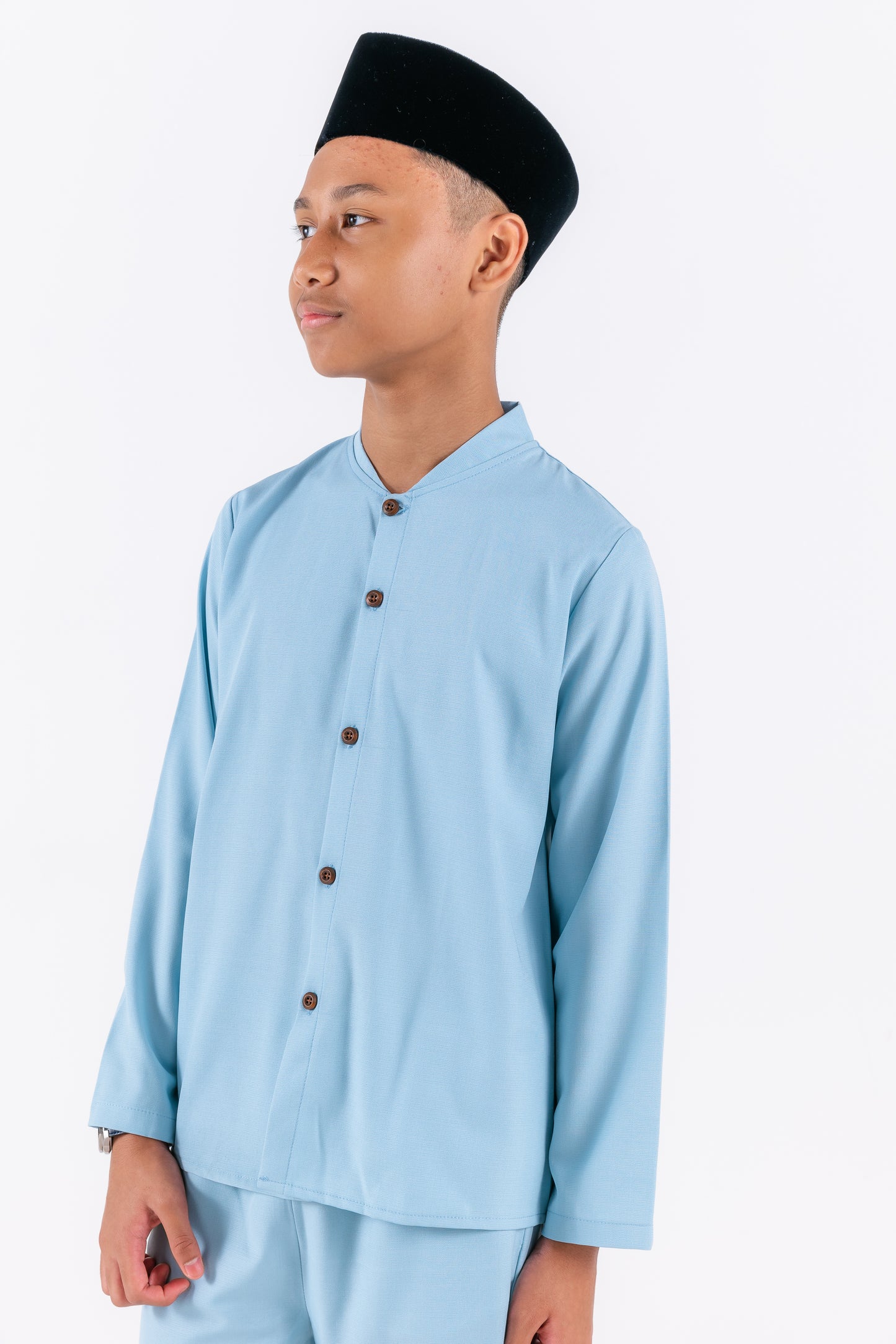 Anwar Boys Button-up Set - Blue