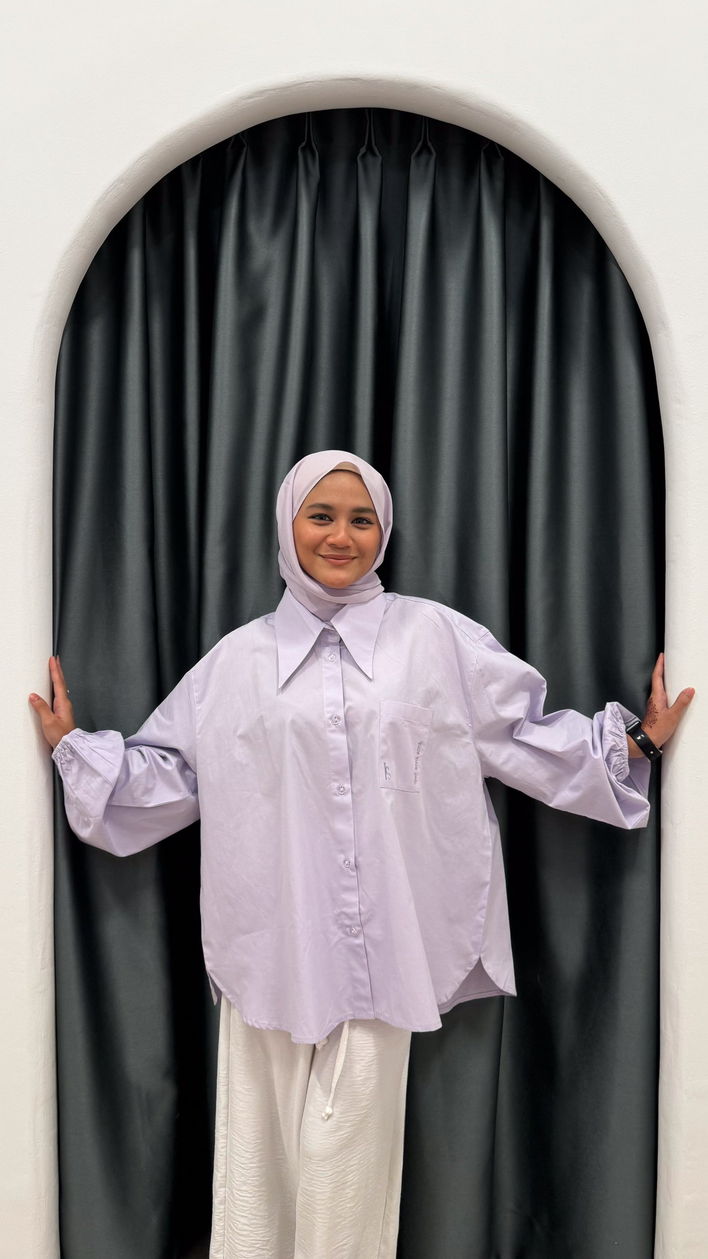 Kemeja Katt - Lilac