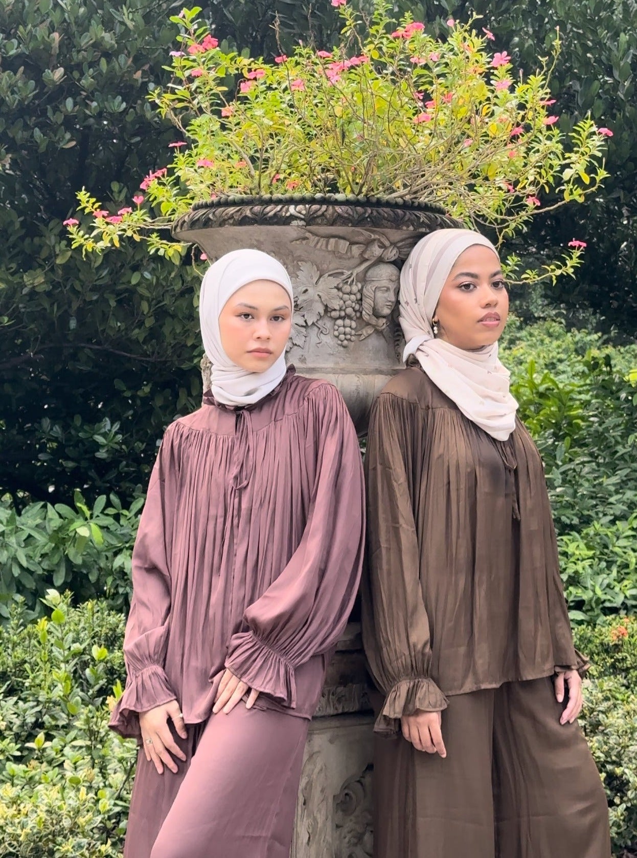 Kindred Matte Satin Set - Mahogany Red