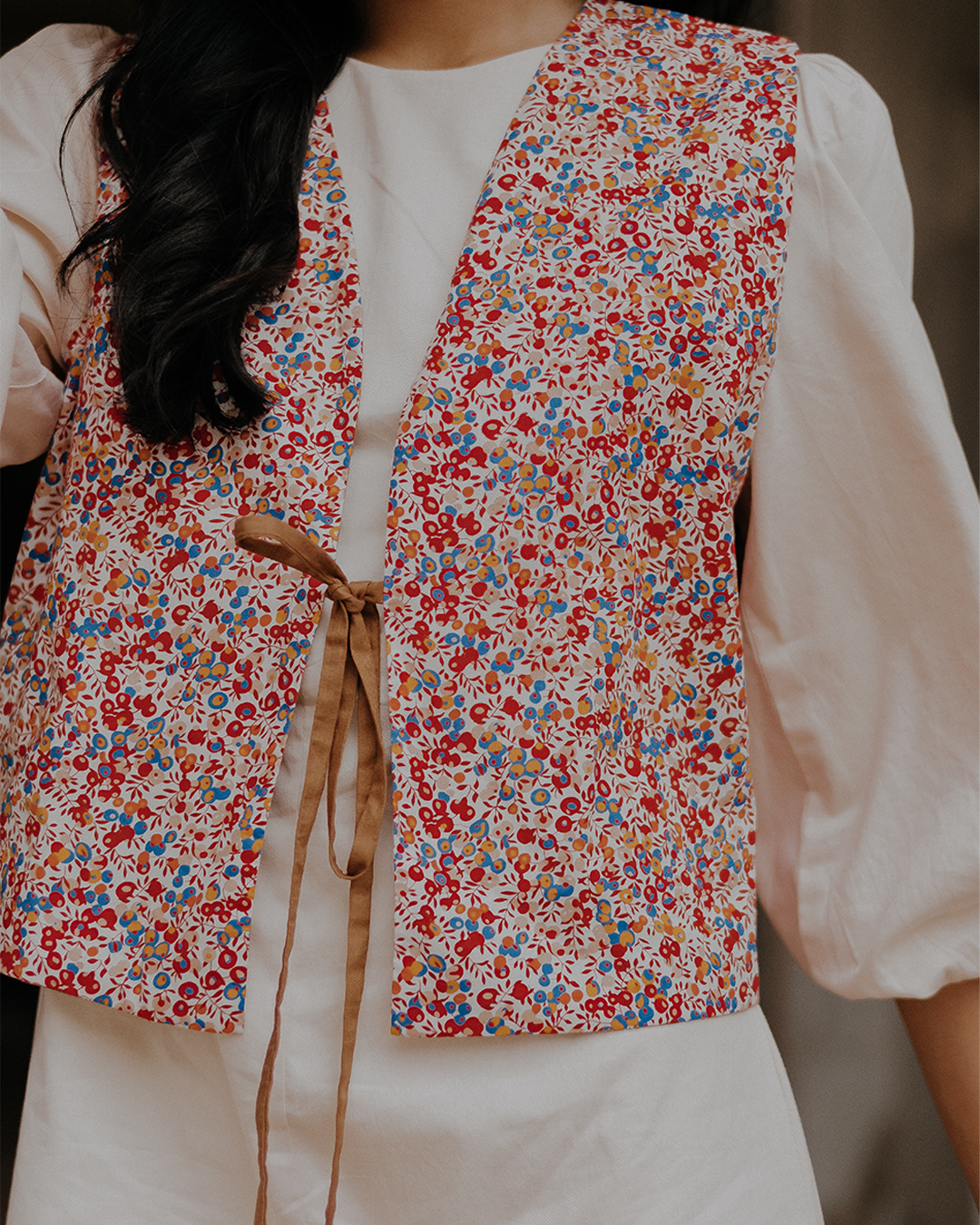 Two Peas in a Pod Reversible Vest - Terracotta/Pecan