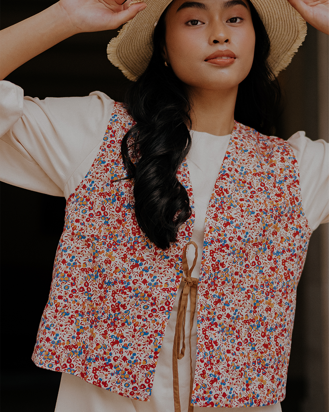 Two Peas in a Pod Reversible Vest - Terracotta/Pecan