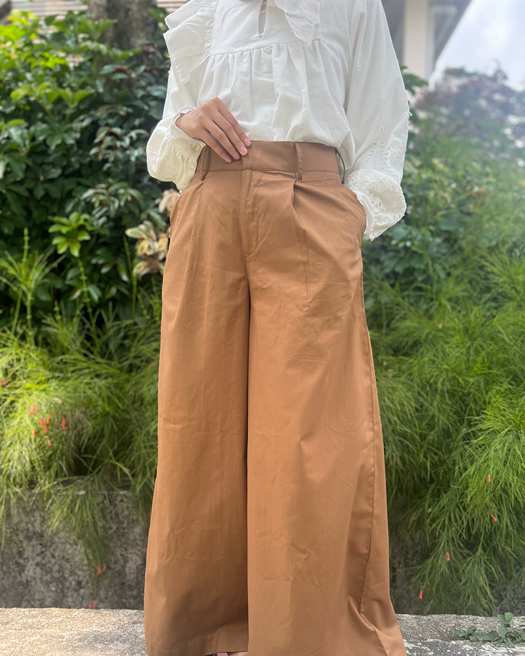 Sorority Wide Leg Pants - Pecan