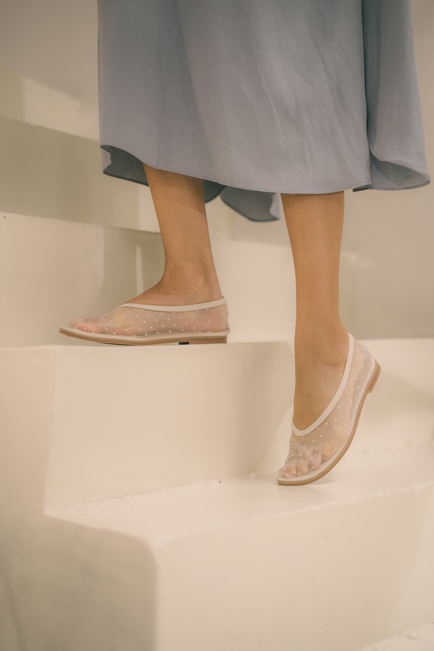 Whisper Walk Flats - White