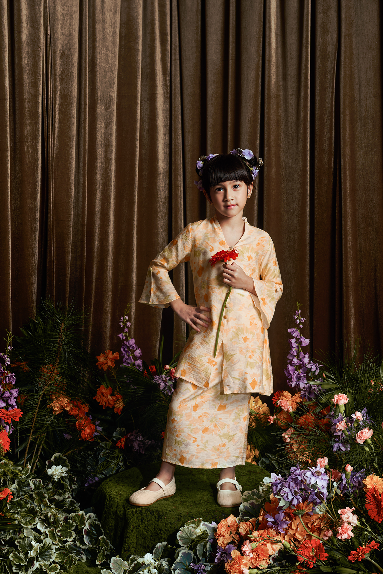 Sunset Dahlia Kebaya - Girls