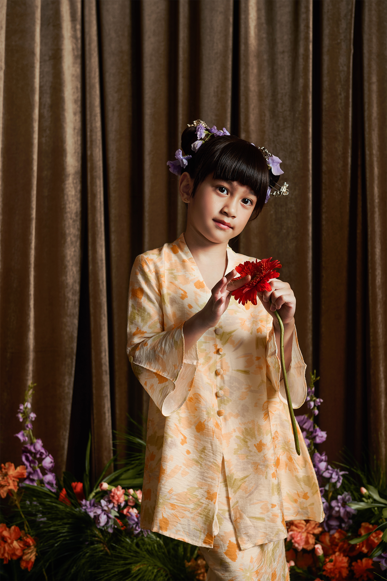 Sunset Dahlia Kebaya - Girls