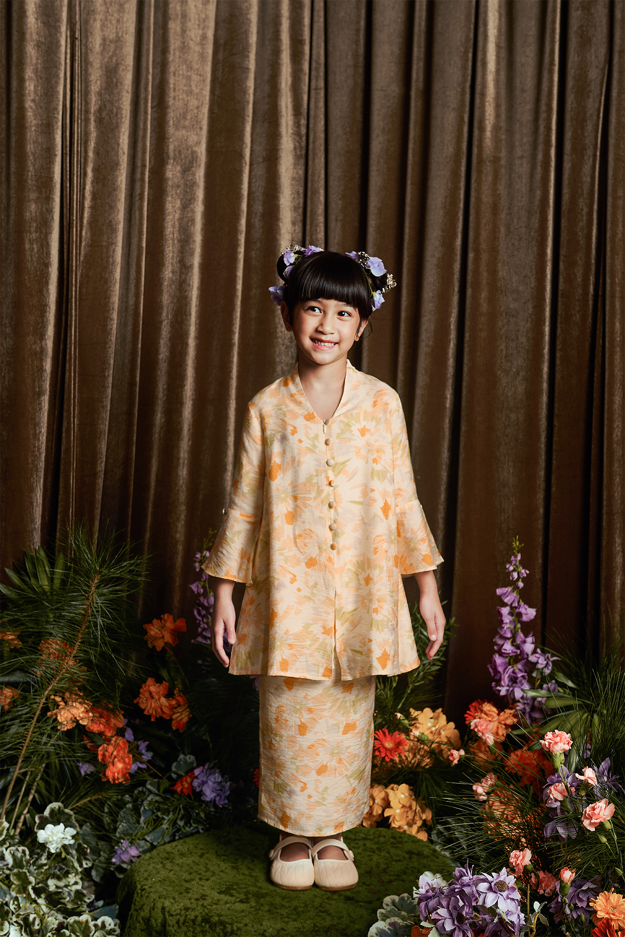 Sunset Dahlia Kebaya - Girls
