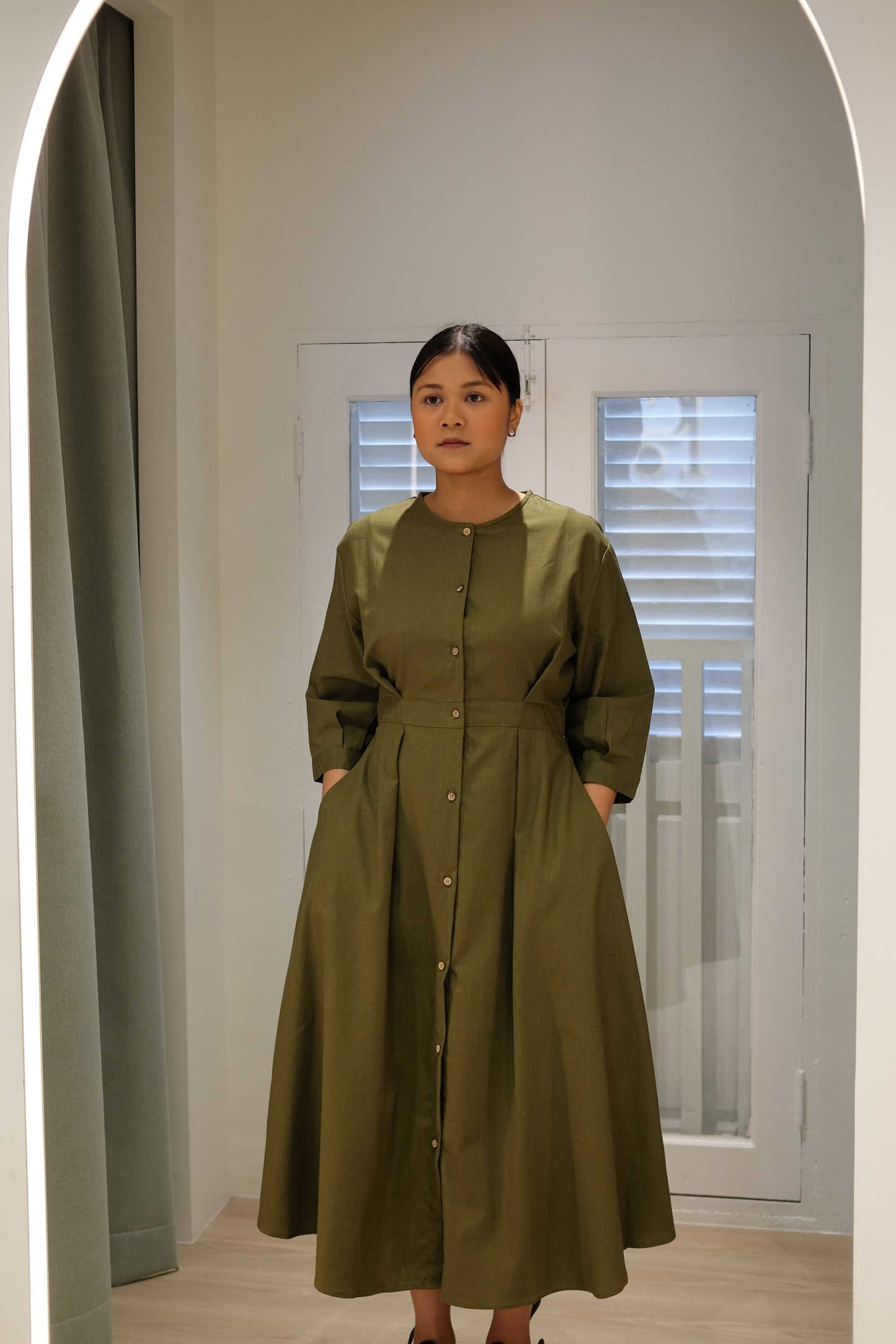 Solace Dress - Army Green
