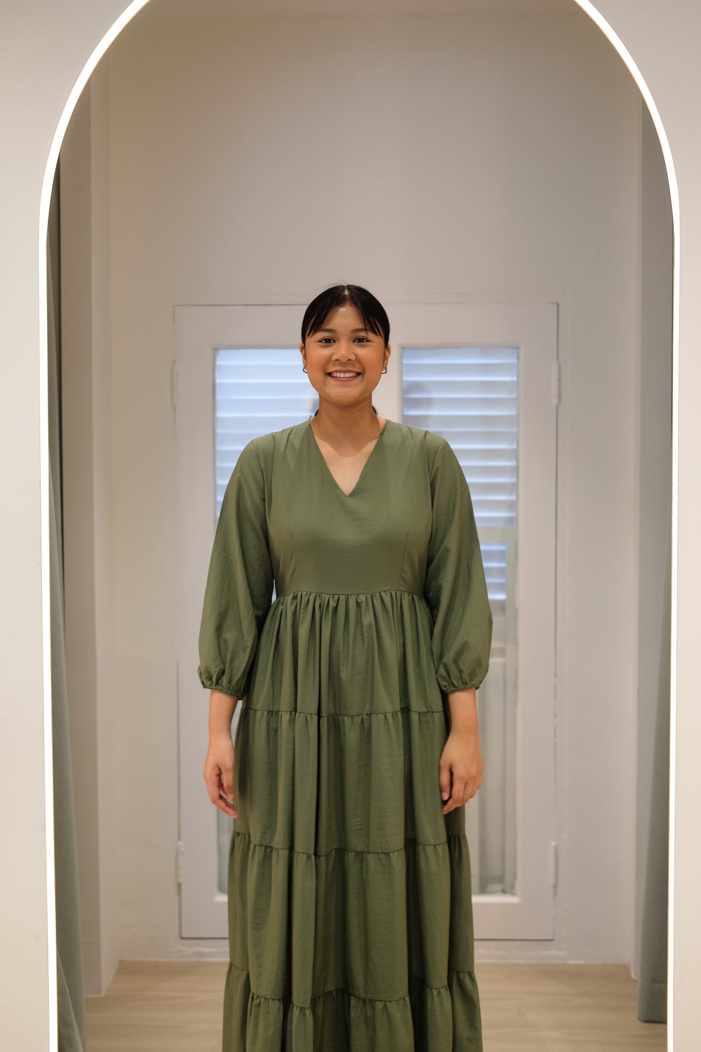 Midsummer Tiered Dress V2.0 - Army Green