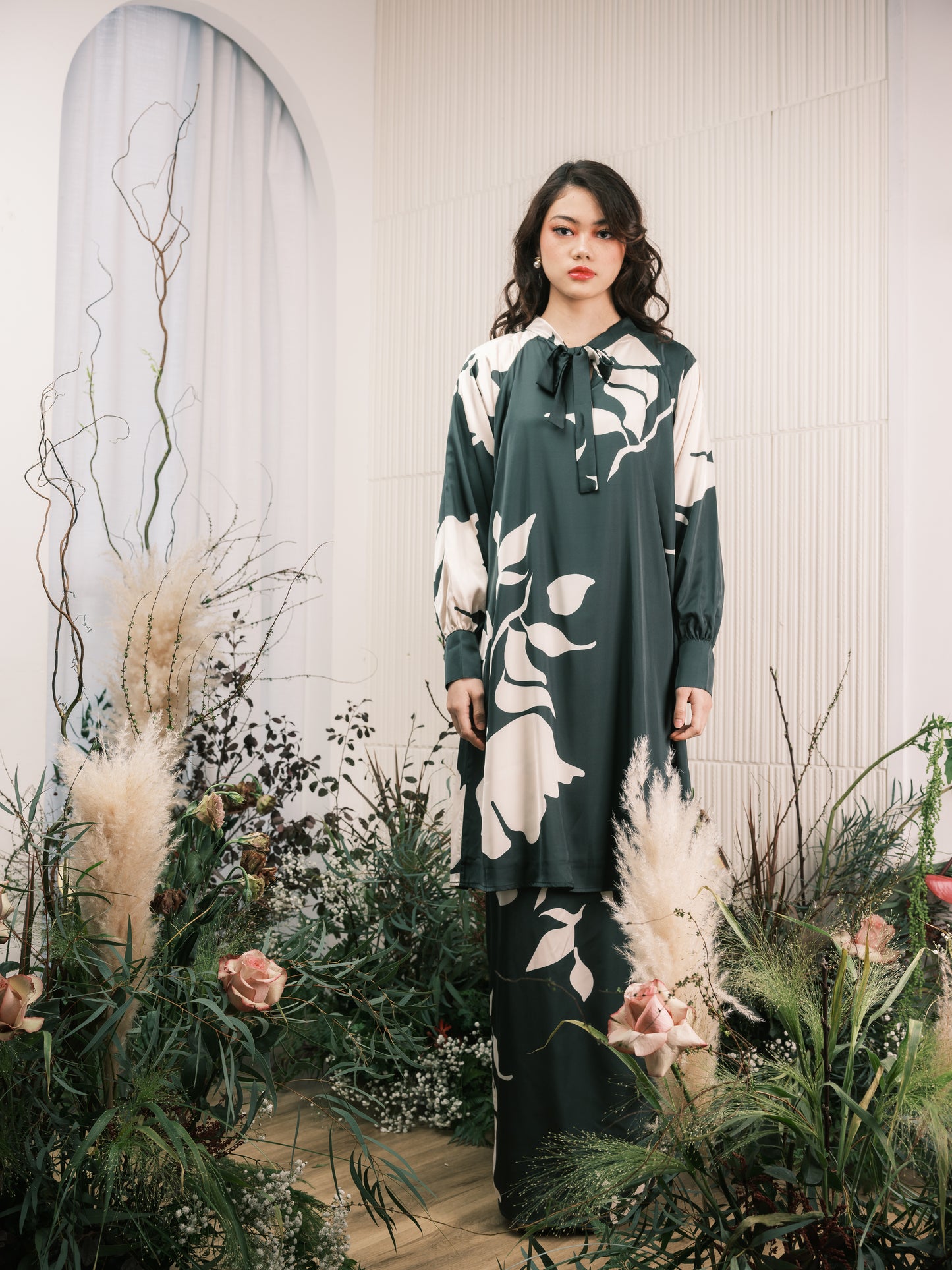 Meadow Bow Kurung - Pine