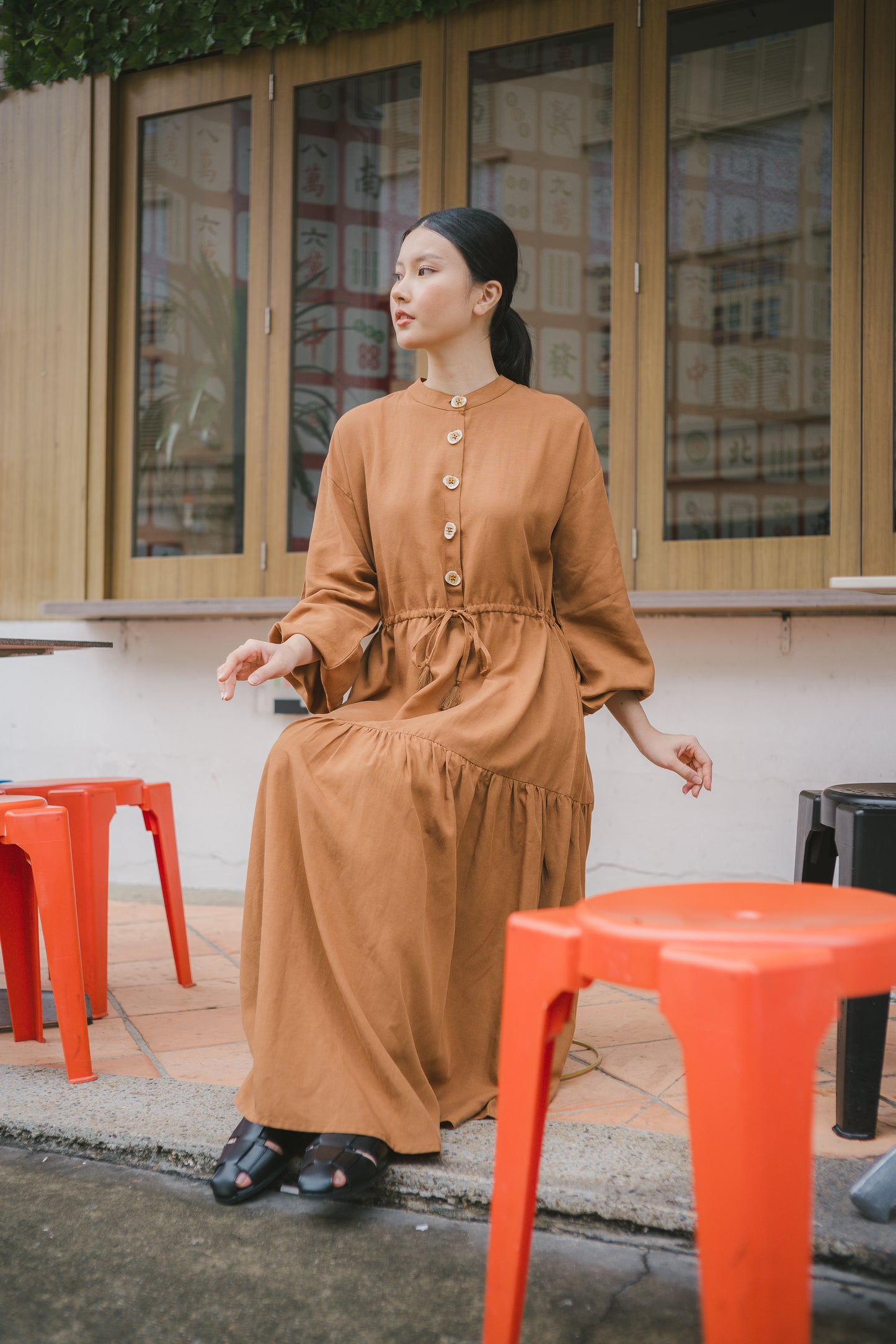 Weekend Wander Dress - Caramel