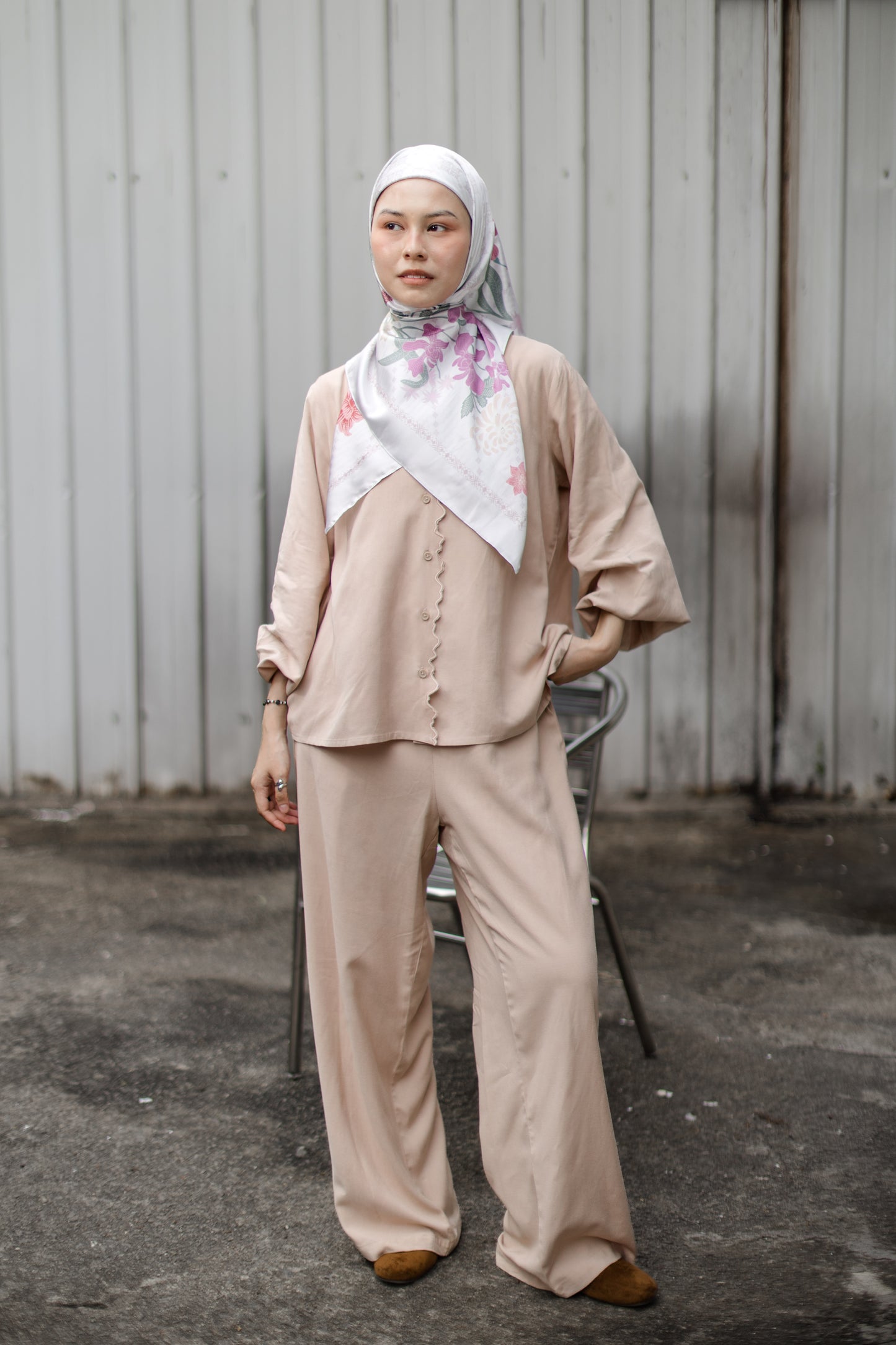 Ripple Co-ord Set - Oat