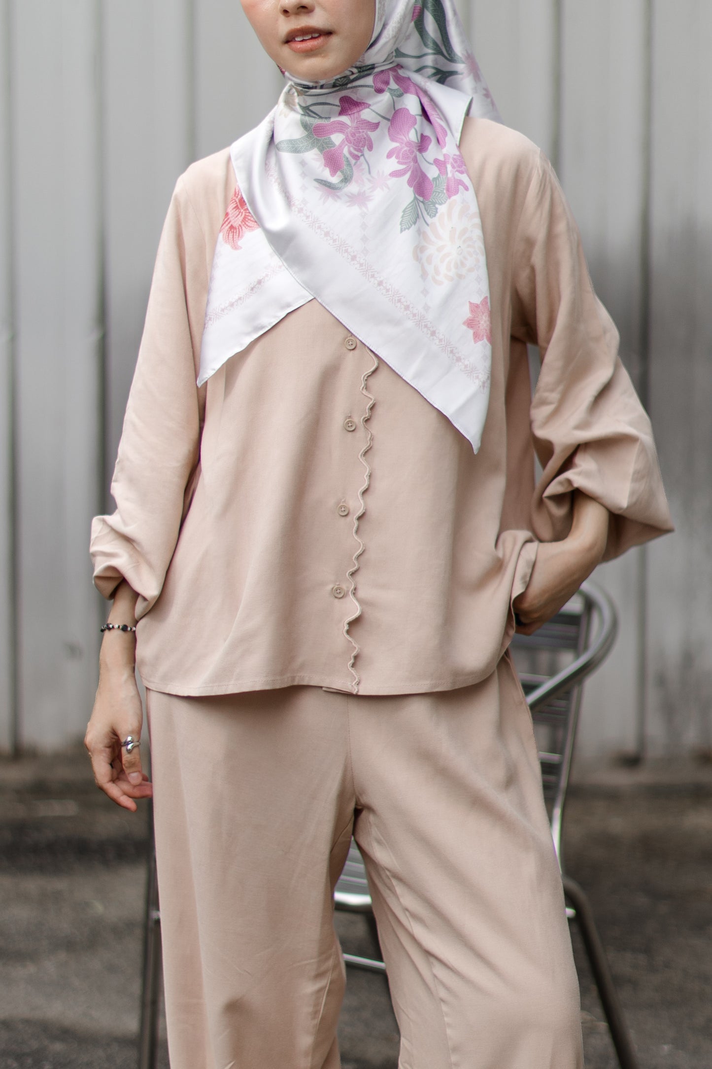 Ripple Co-ord Set - Oat