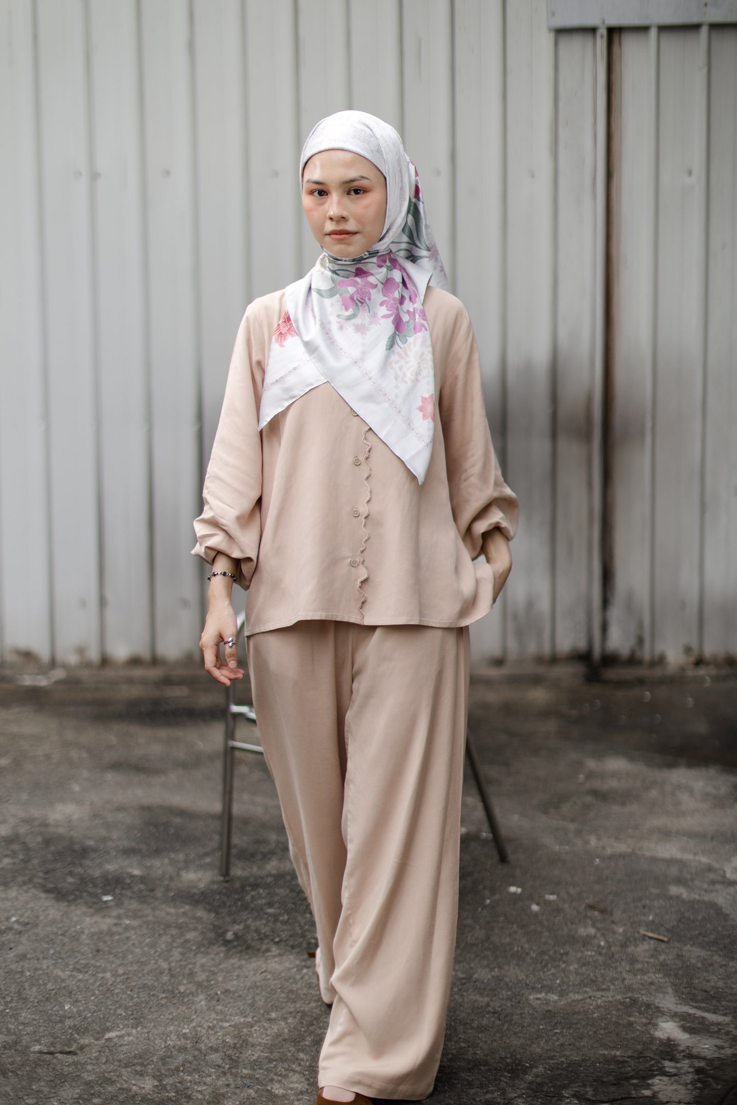 Ripple Co-ord Set - Oat