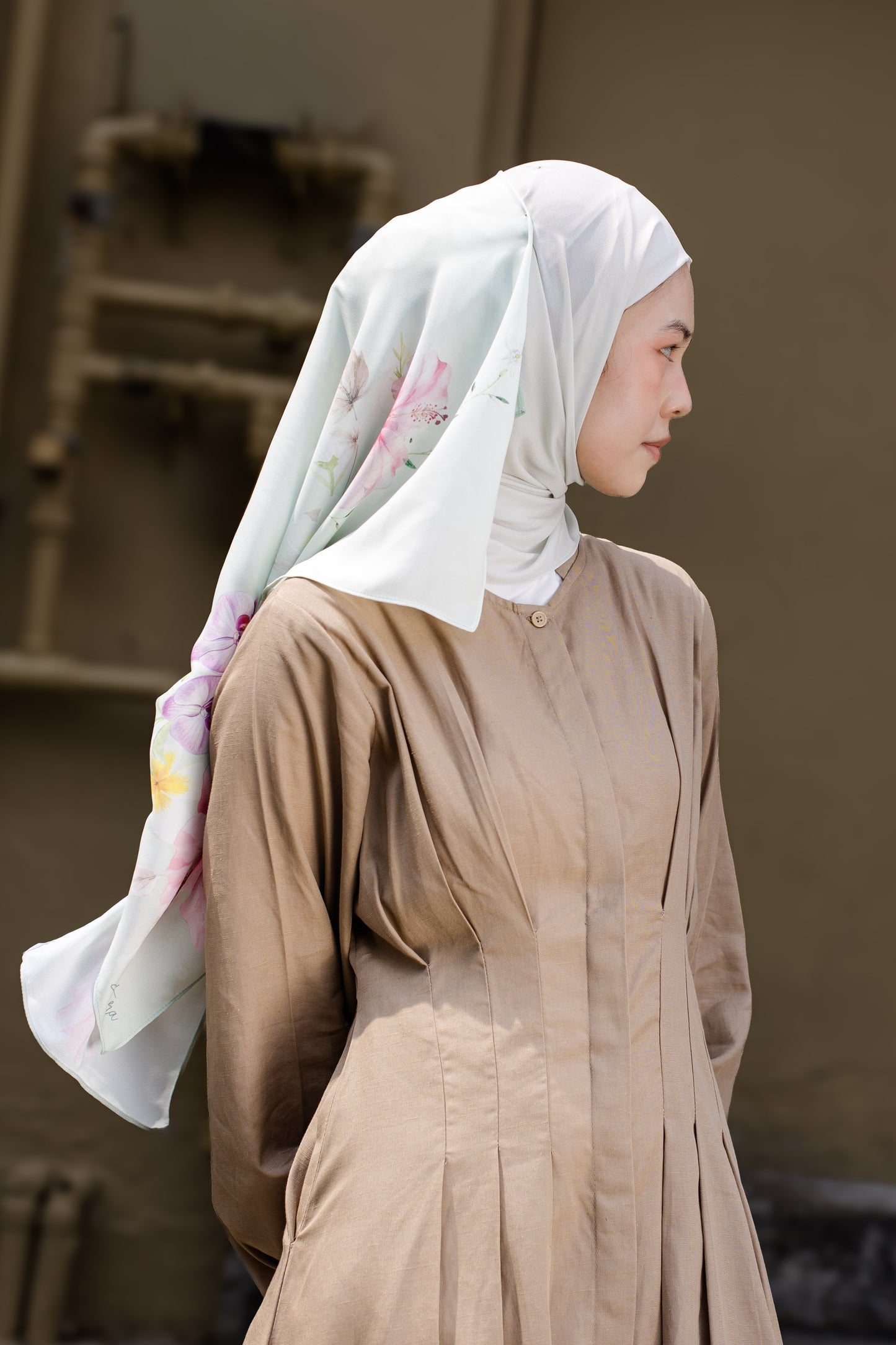 Serein Waisted Dress - Sand