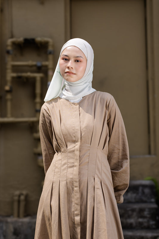 Serein Waisted Dress - Sand