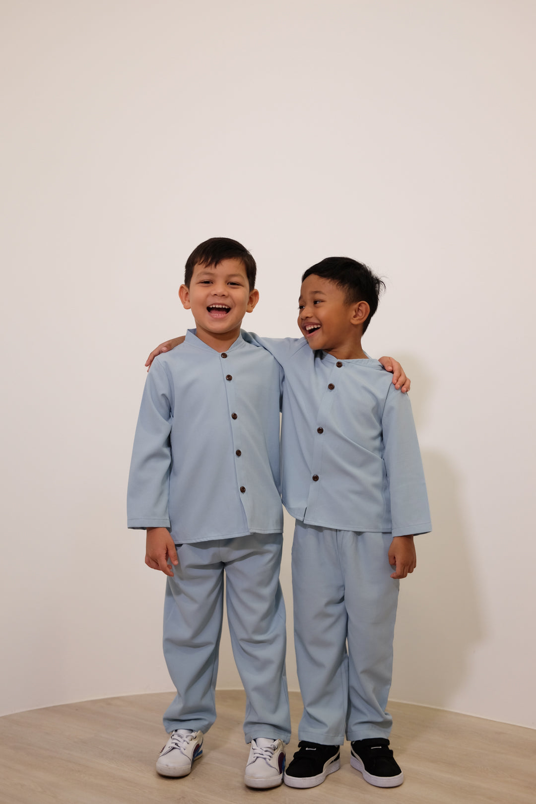 Anwar Boys Button-up Set - Blue