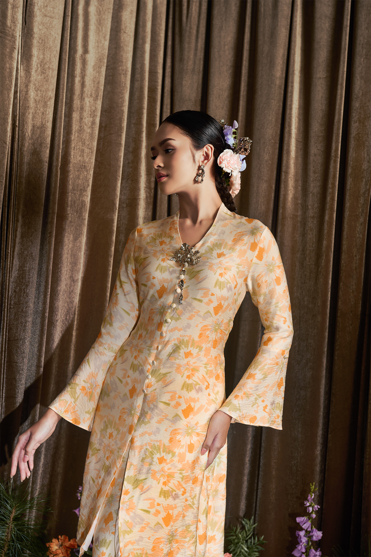 Sunset Dahlia Kebaya - Women