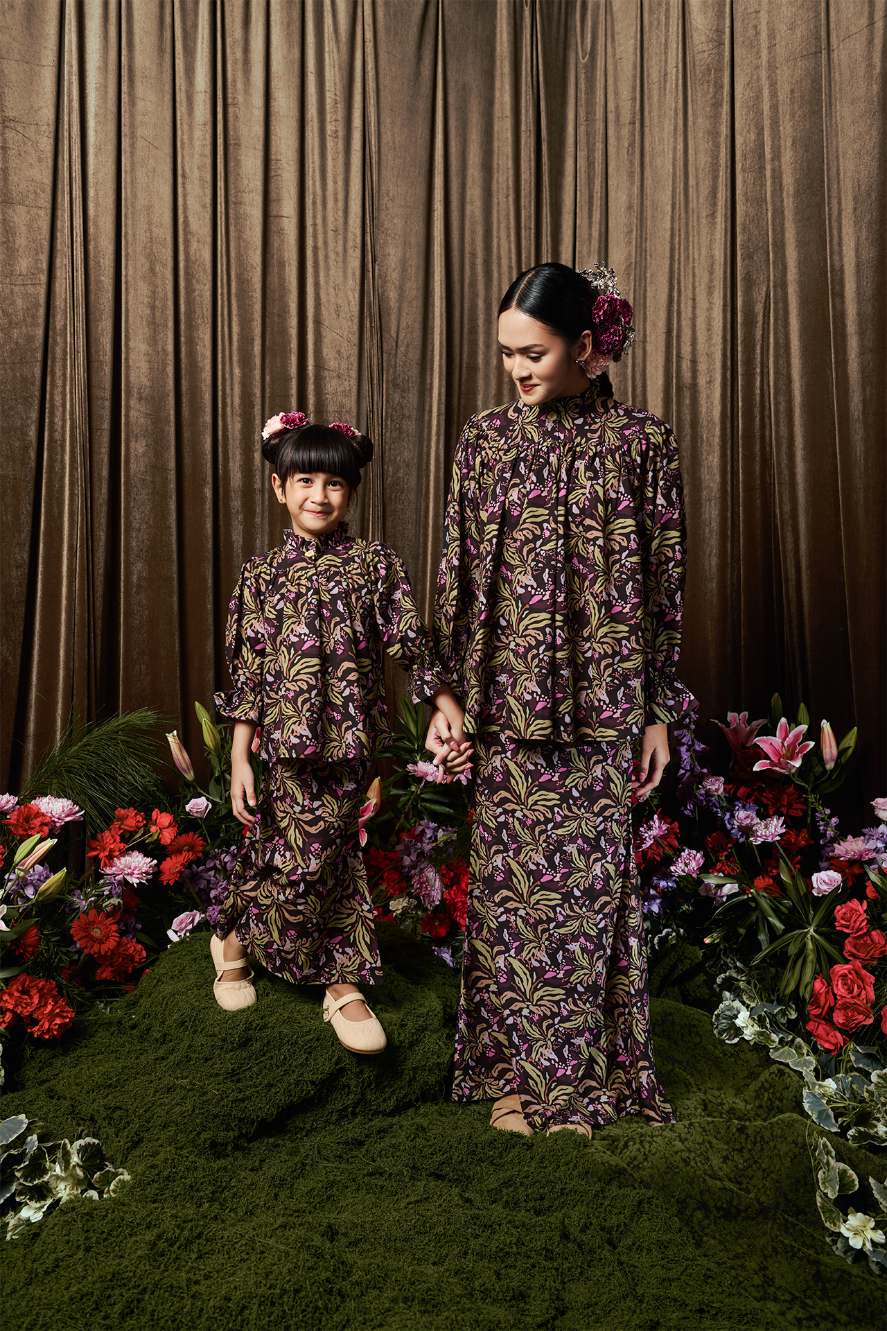 Midnight Iris Kurung - Girls