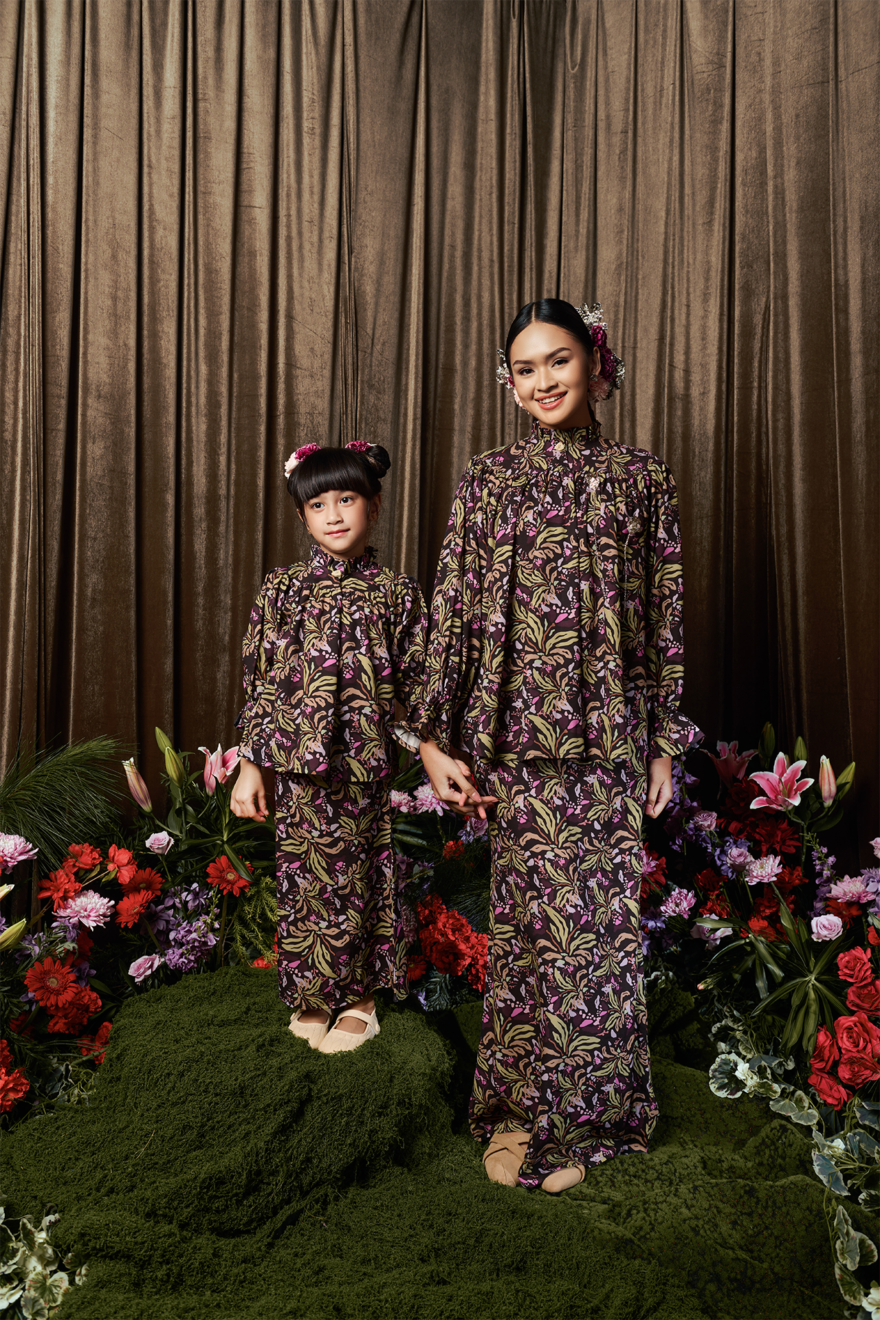 Midnight Iris Kurung - Girls