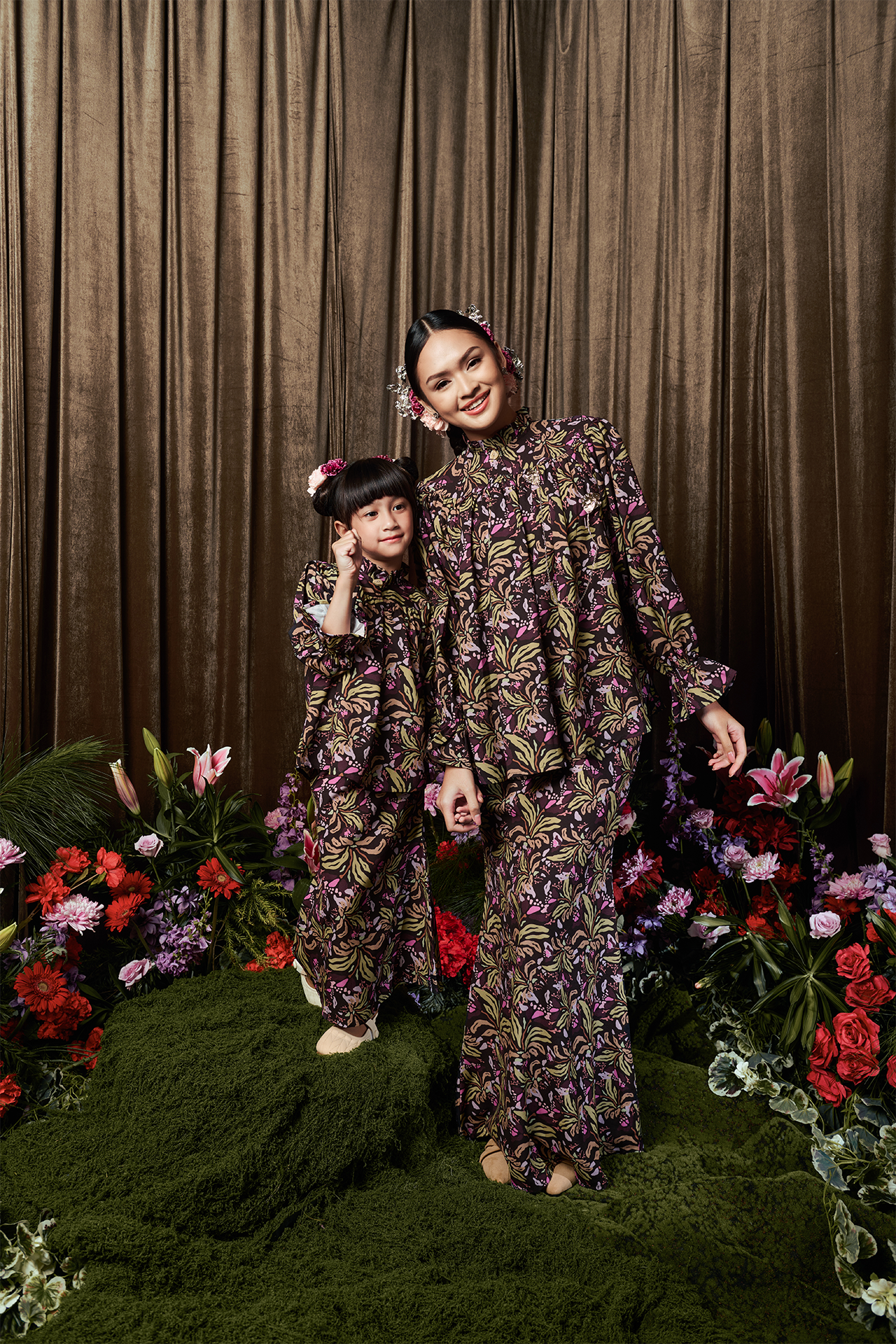 Midnight Iris Kurung - Women