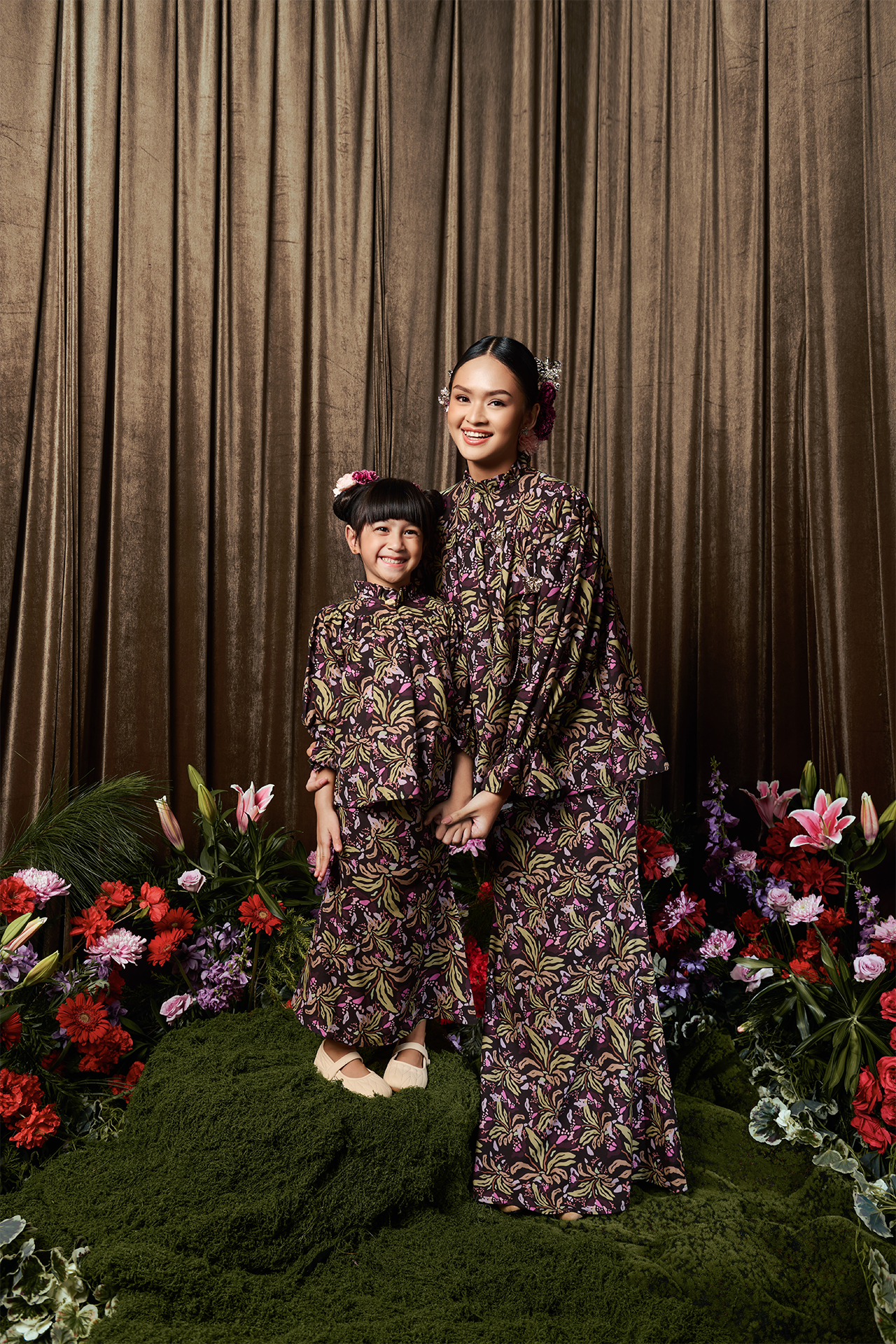 Midnight Iris Kurung - Women