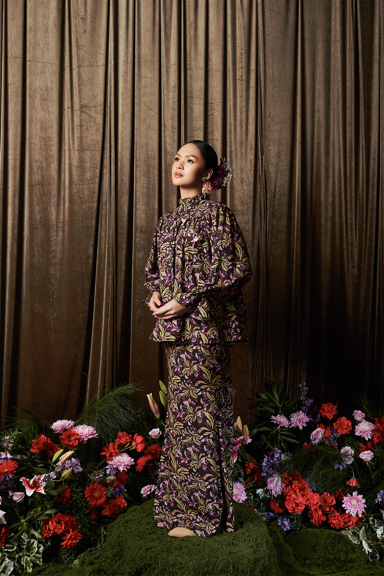 Midnight Iris Kurung - Women