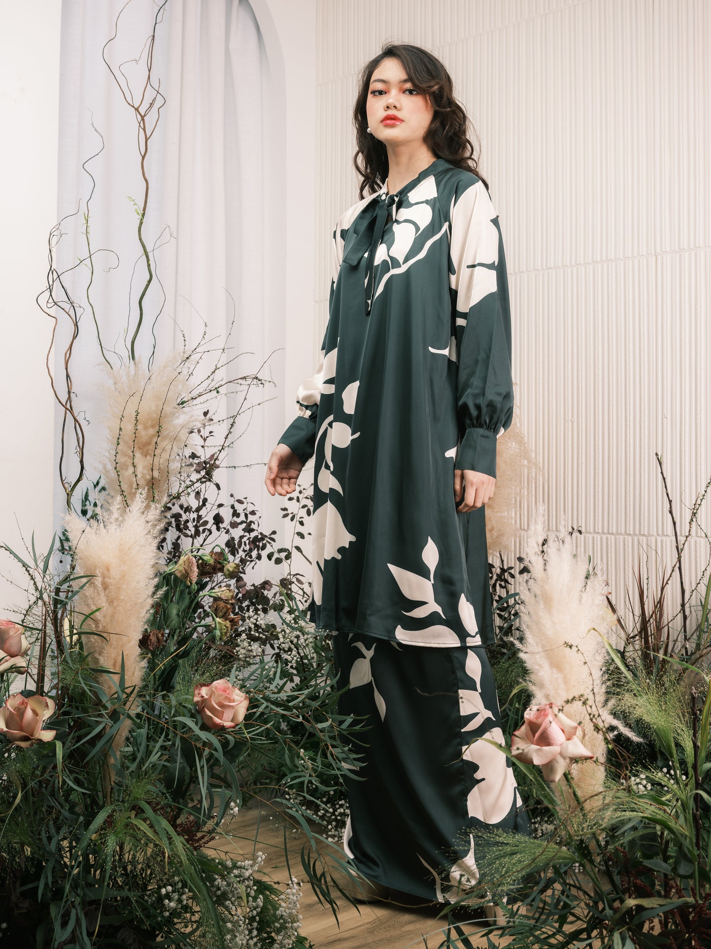 Meadow Bow Kurung - Pine
