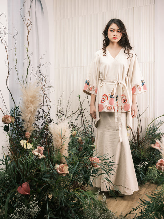Pastel Patchwork Linen Kurung